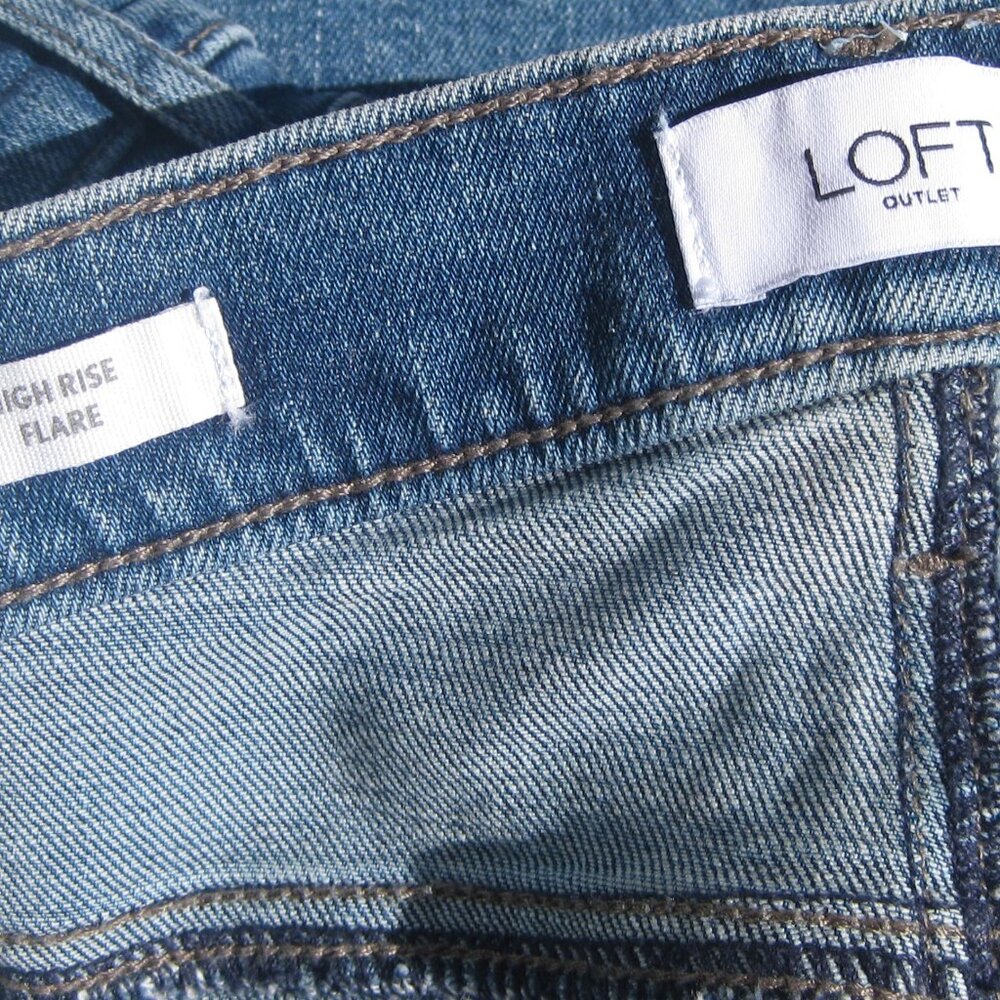 LOFT High Rise Flare Jeans size 16